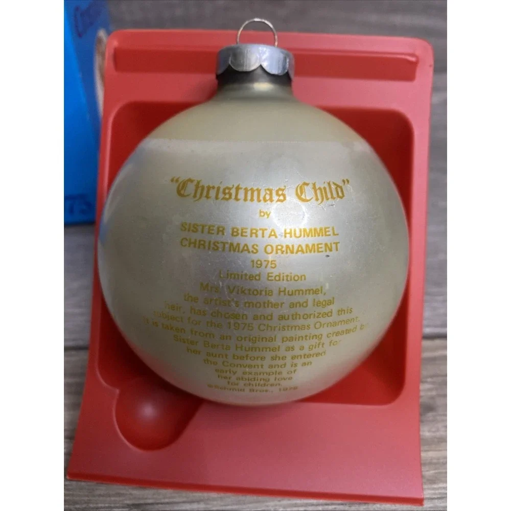 Hummel Christmas Ornament 1975 Bulb Child Second‎ In Series w/ Box Schmid Bros